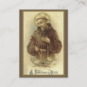 Prayer of St. Francis of Assisi Holy Business Card