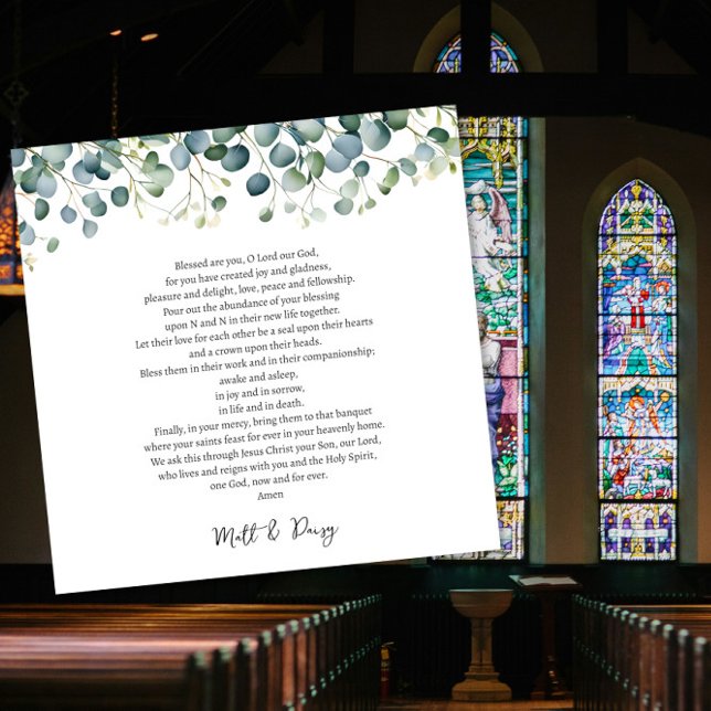 Prayer on your wedding day Eucalyptus Card (Creator Uploaded)