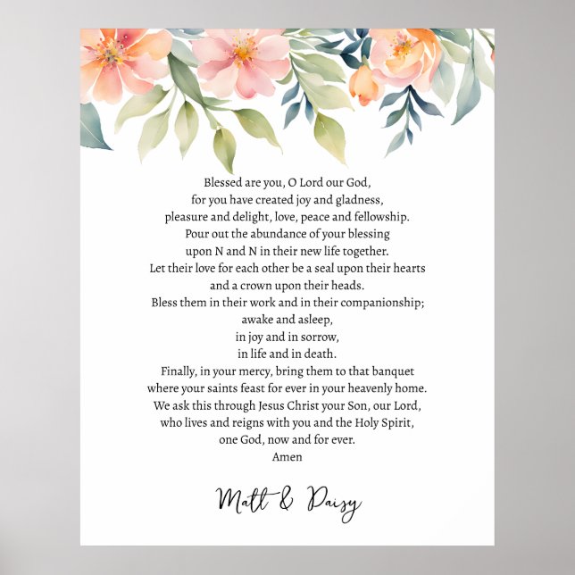 Prayer on your wedding day poster (Front)