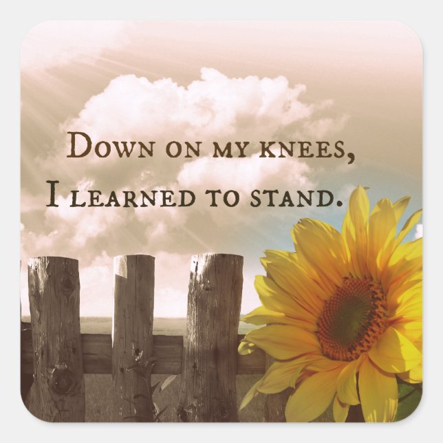 Prayer Quote Square Sticker (Front)