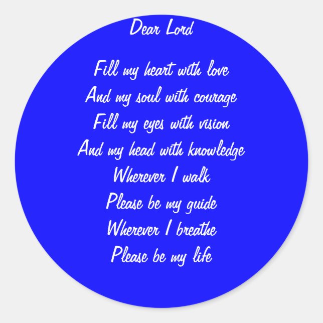 Prayer-religious Classic Round Sticker (Front)