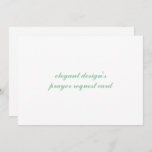 prayer request invitation card (Front/Back)