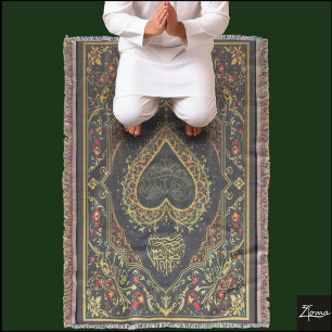 Prayer rug throw blanket