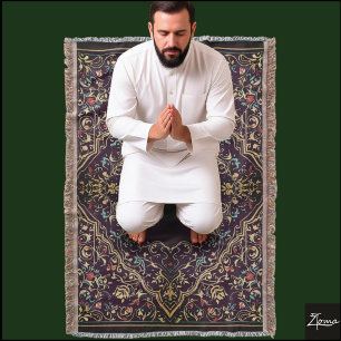 Prayer rug throw blanket