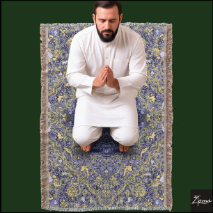 Prayer rug throw blanket
