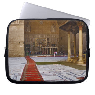 Prayer rugs leading into Islamic mosque, Cairo, Laptop Sleeve