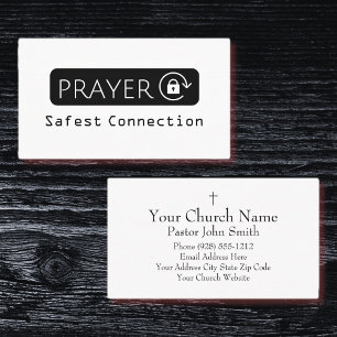 Prayer Safest Connection WiFi Church Business Card