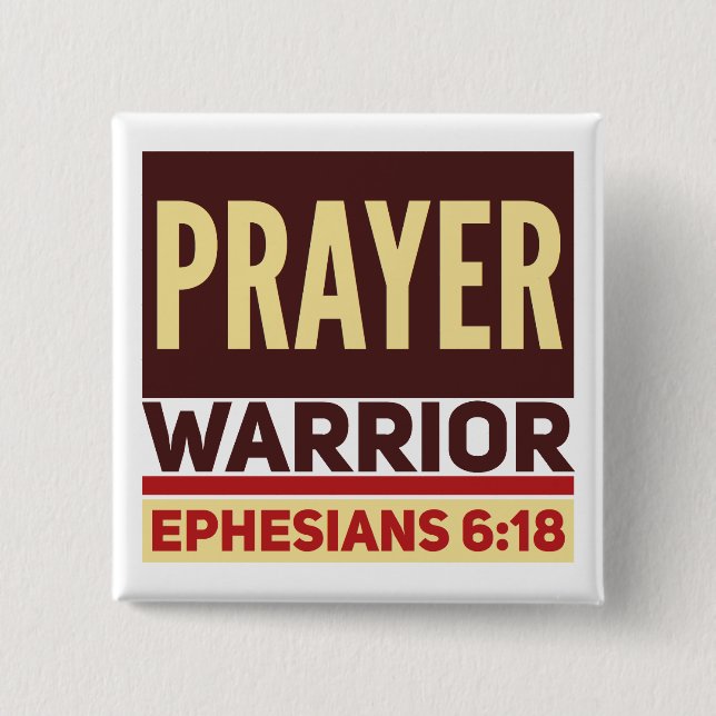 Prayer  Square Button (Front)