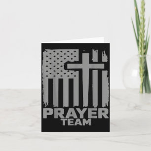 Prayer Team American Flag Christian Family Christi Card