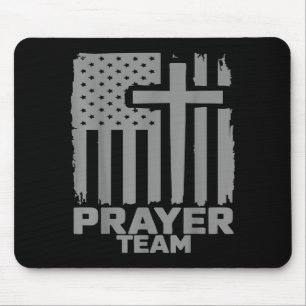 Prayer Team American Flag Christian Family Christi Mouse Pad