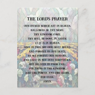 Prayer - The Lord's Prayer Postcard