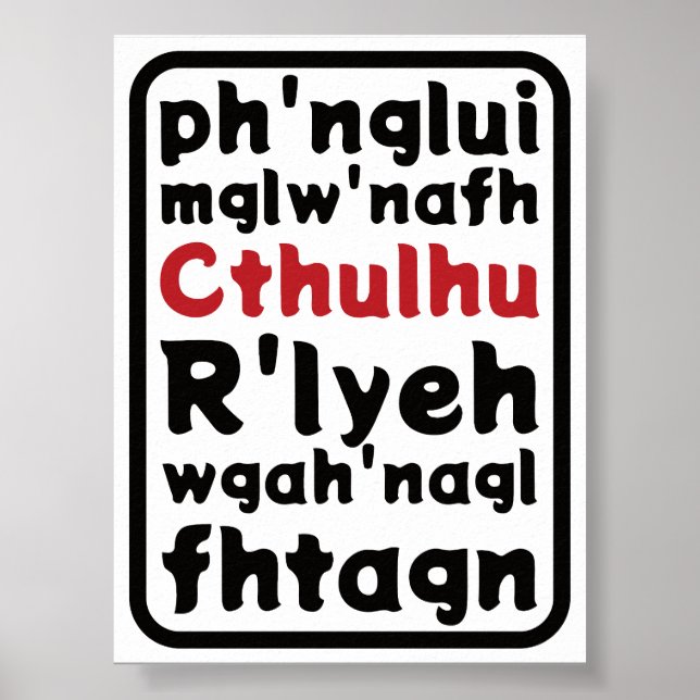 Prayer To Cthulhu Poster (Front)