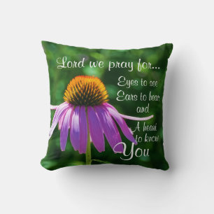 Prayer to God for Eyes to See and Ears to Hear Cushion