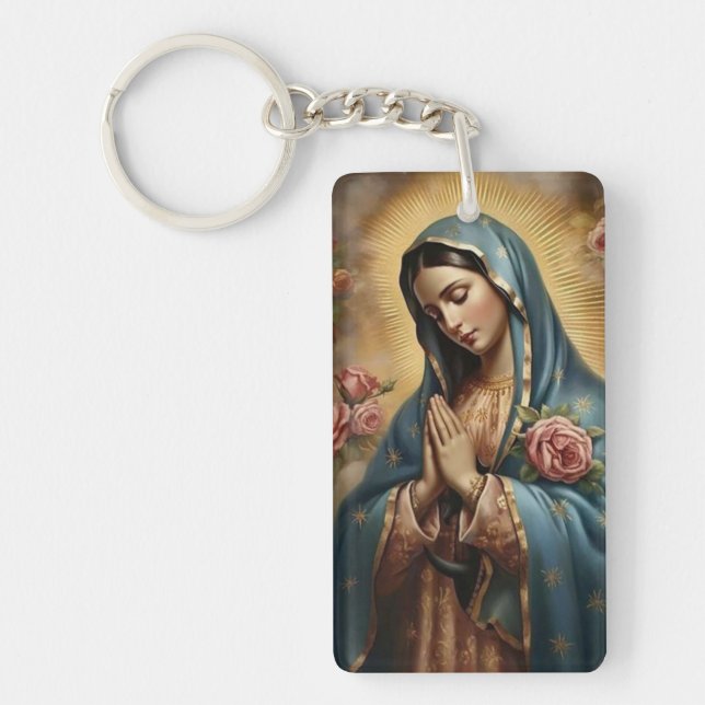 Prayer To Our Lady Of Guadalupe Key Ring (Front)