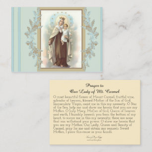 Prayer to Our Lady of Mount Carmel Business Card