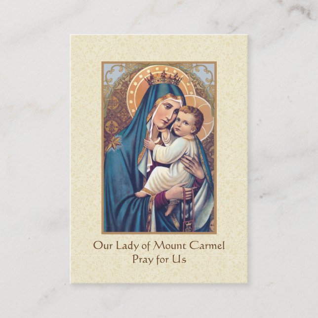 Prayer to Our Lady of Mount Carmel Holy Cards (Front)