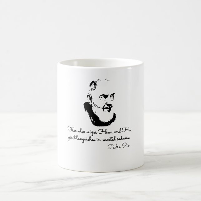 prayer to padre pio coffee mug (Center)