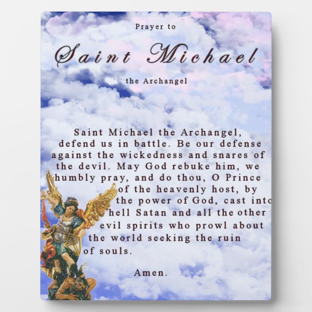 Prayer to Saint Michael the Archangel Plaque (Front)