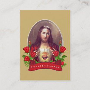 Prayer to the Sacred Heart of Jesus Holy Card