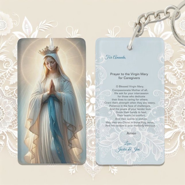 Prayer to the Virgin Mary for Caregivers Key Ring (Creator Uploaded)