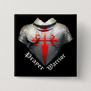 Prayer Warrior 15 Cm Square Badge