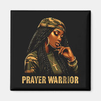 Prayer Warrior Black Woman Camo Christian Faith Em