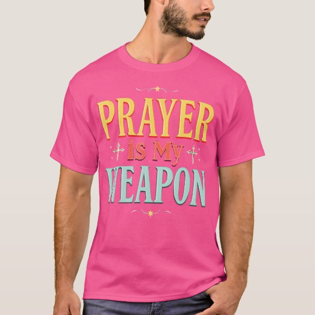 Prayer Warrior Christian Believer Religious Jesus  T-Shirt (Front)