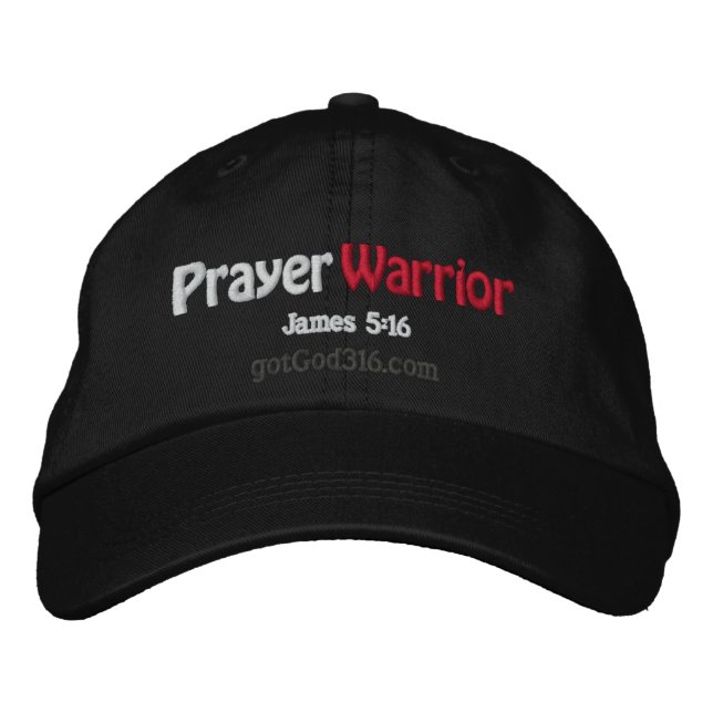 Prayer Warrior gotGod316.com Embroidered Hat (Front)
