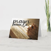 PRAYER WARRIOR Praying Hands Bible Christian Cross