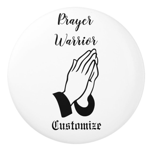 Prayer Warrior Praying Thunder_Cove Ceramic Knob (Front)