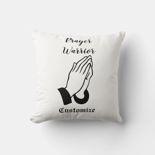 Prayer Warrior Praying Thunder_Cove Cushion (Front)