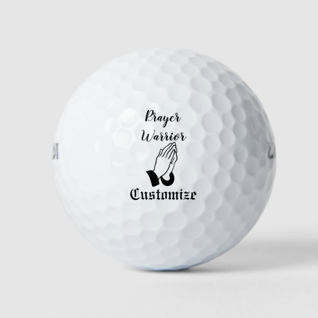 Prayer Warrior Praying Thunder_Cove Golf Balls (Front)