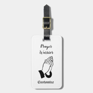 Prayer Warrior Praying Thunder_Cove Luggage Tag