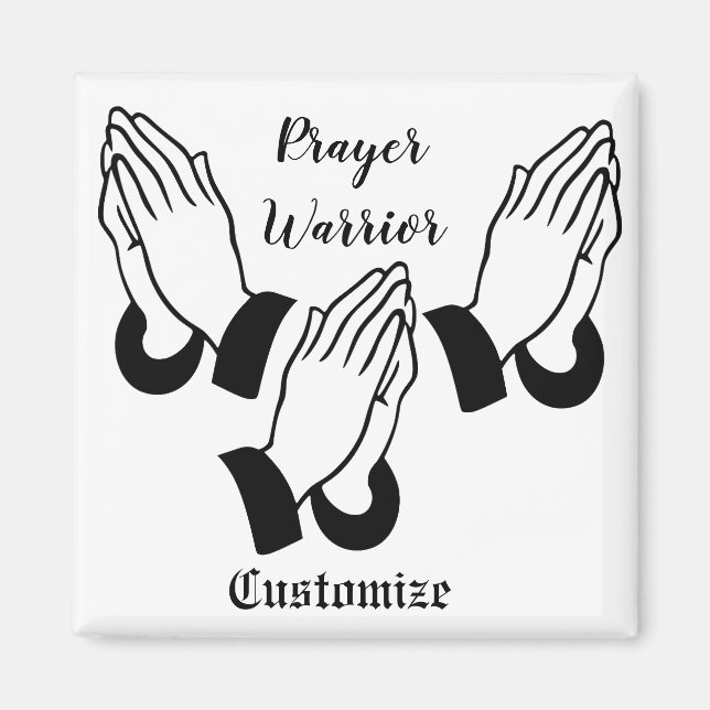 Prayer Warrior Praying Thunder_Cove Magnet (Front)