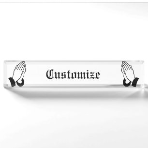 Prayer Warrior Praying Thunder_Cove Nameplate
