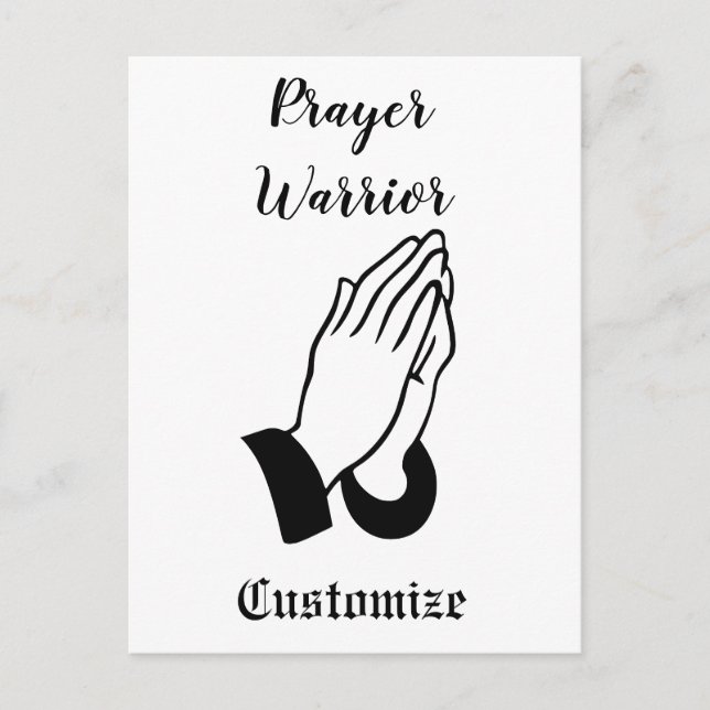 Prayer Warrior Praying Thunder_Cove Postcard (Front)