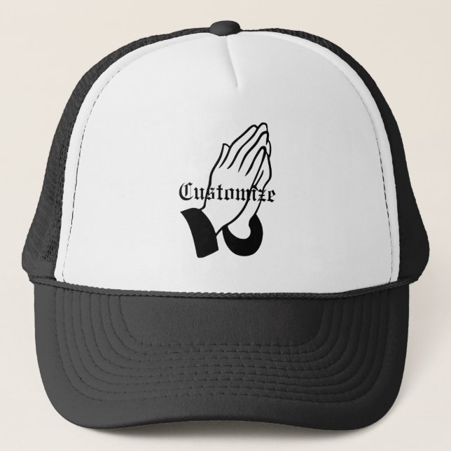 Prayer Warrior Praying Thunder_Cove Trucker Hat (Front)