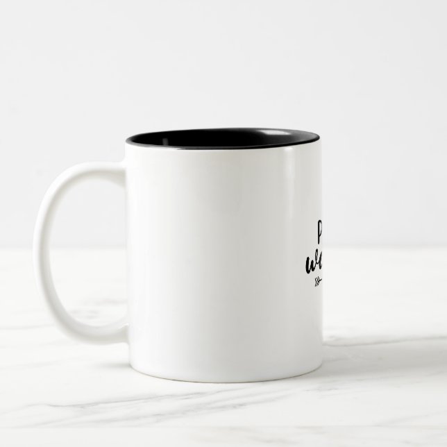 Prayer Warrior  Two-Tone Coffee Mug (Left)