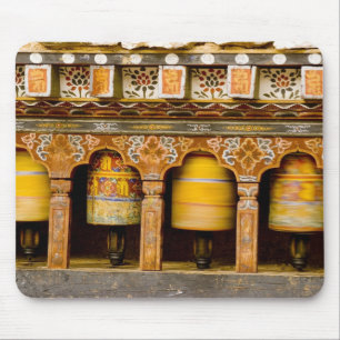 Prayer Wheels, Mani Wheel at Trongsa Dzong, Mouse Pad