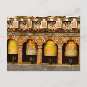 Prayer Wheels, Mani Wheel at Trongsa Dzong, Postcard
