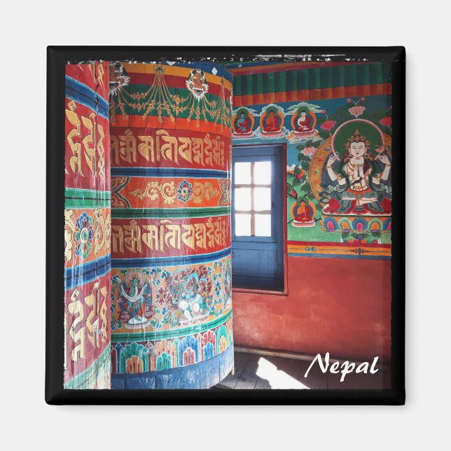 Prayer Wheels - Nepal, Everest Trek Magnet (Front)