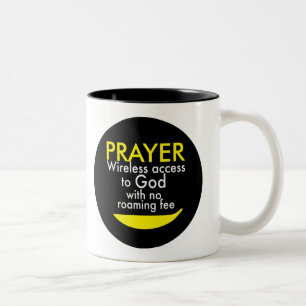Prayer - Wireless access to God Two-Tone Coffee Mug