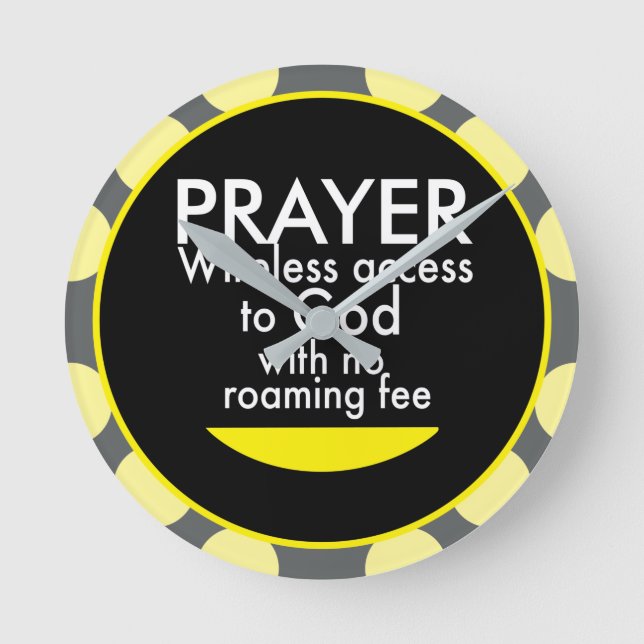 Prayer - Wireless Round Clock (Front)