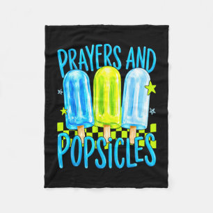Prayers and popsicles cute christian summer kids fleece blanket