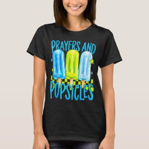 Prayers and popsicles cute christian summer kids T-Shirt