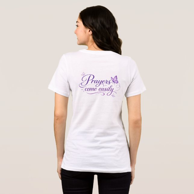Prayers Come Easily Tri-Blend Shirt (Back Full)