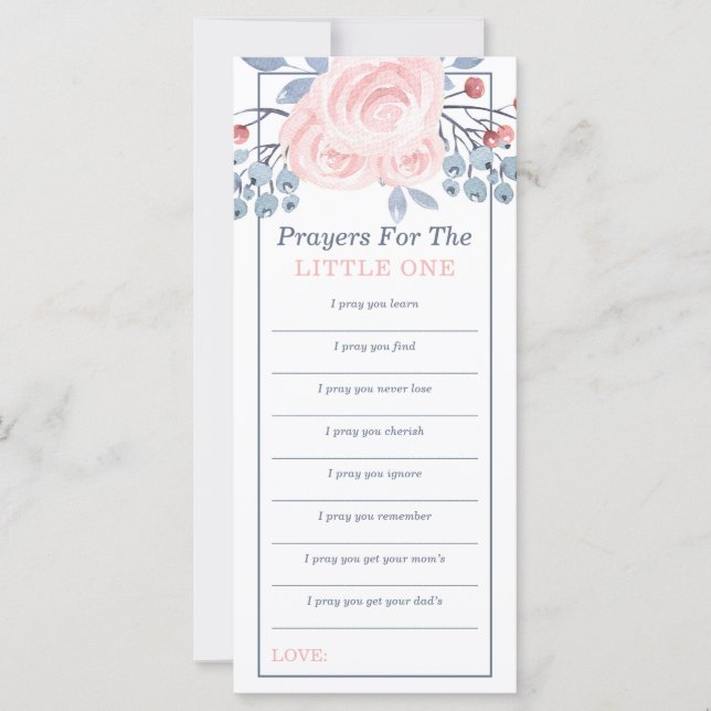 Prayers for Baby, Baby Shower, Blue, Pink (Front)