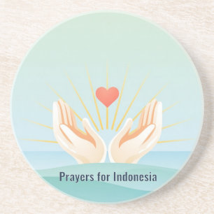 Prayers for Indonesia Sandstone Coaster