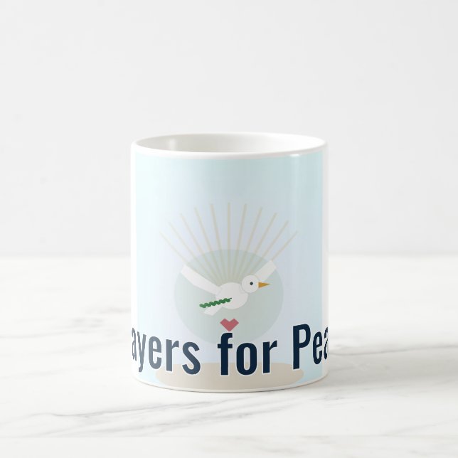 Prayers for Peace Coffee Mug Editable Message (Center)