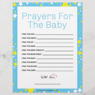Prayers For The Baby [Starry Night Blue] Custom Letterhead